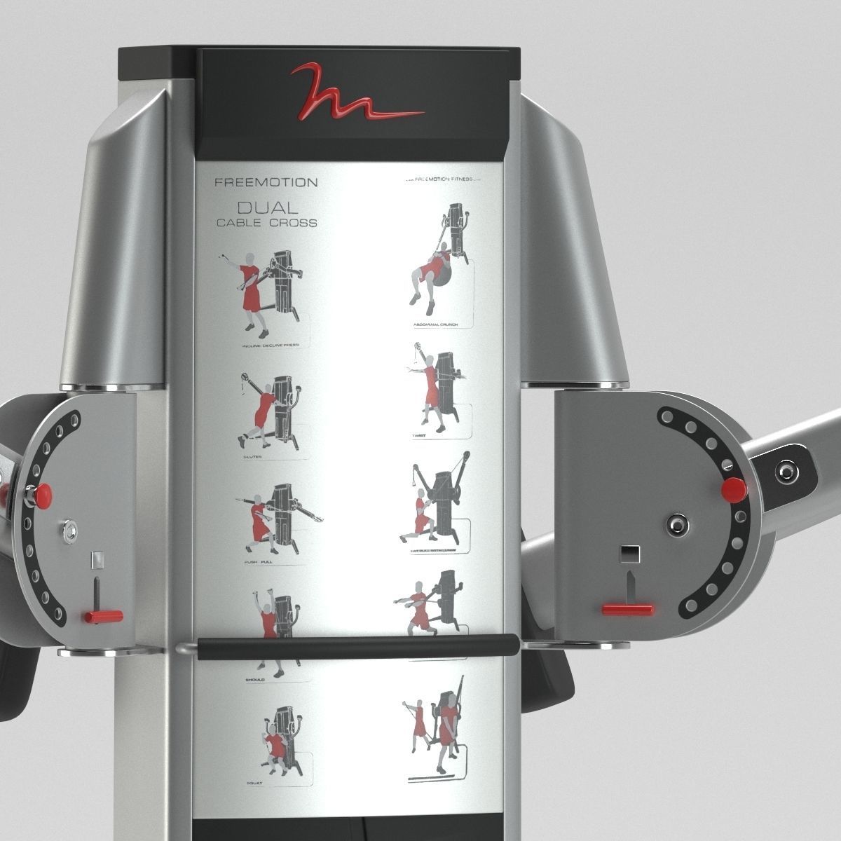 Gym FreeMotion Cable Cross 3D model_2