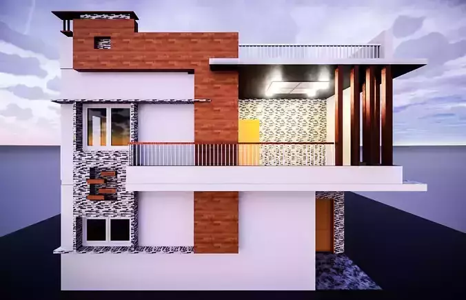 HOUSE modern with balconies