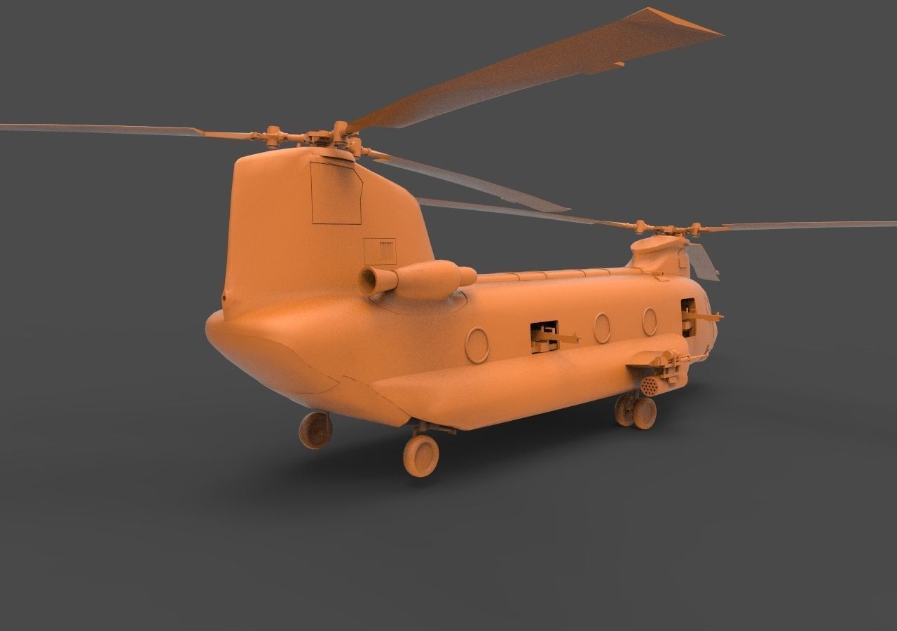 CH-47 chinook helicopter - chinook helicopter 3D print model_4