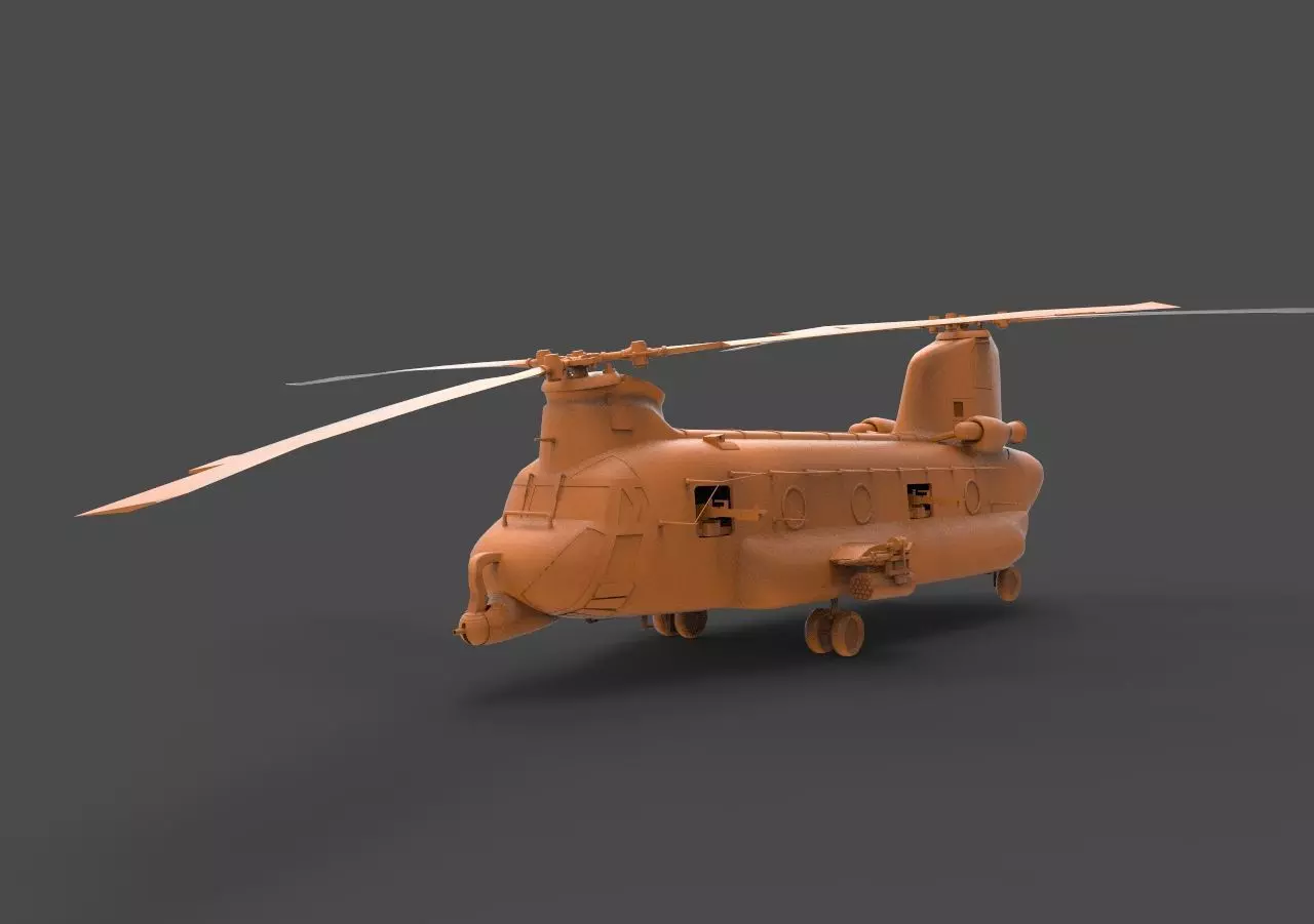 CH-47 chinook helicopter - chinook helicopter 3D print model_0