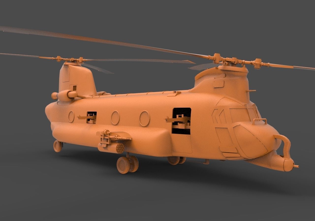 CH-47 chinook helicopter - chinook helicopter 3D print model_2