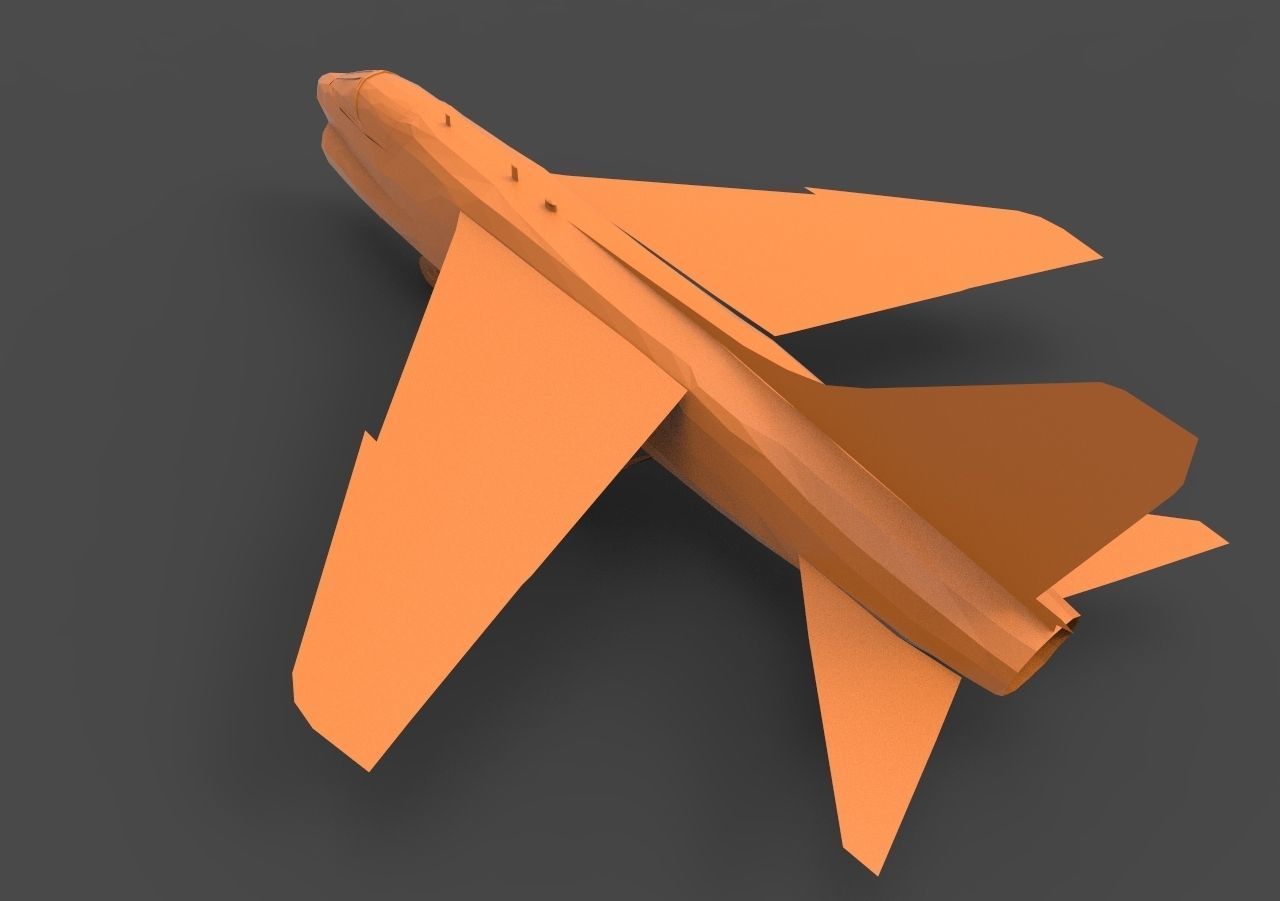 LTV A-7 wooden airplane 3D print model_6