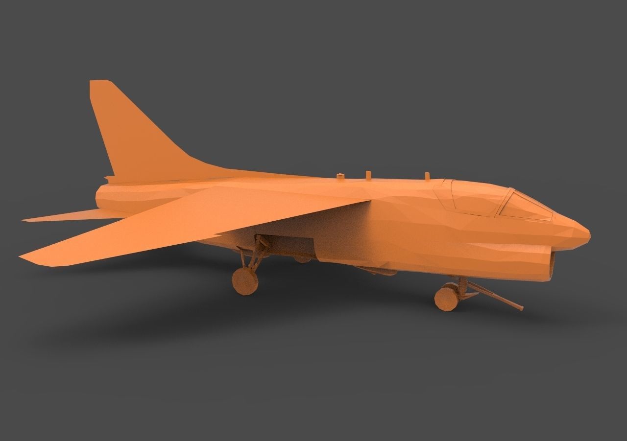 LTV A-7 wooden airplane 3D print model_2