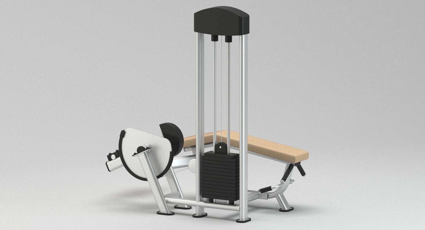 GYM Leg Curl 3D model_2