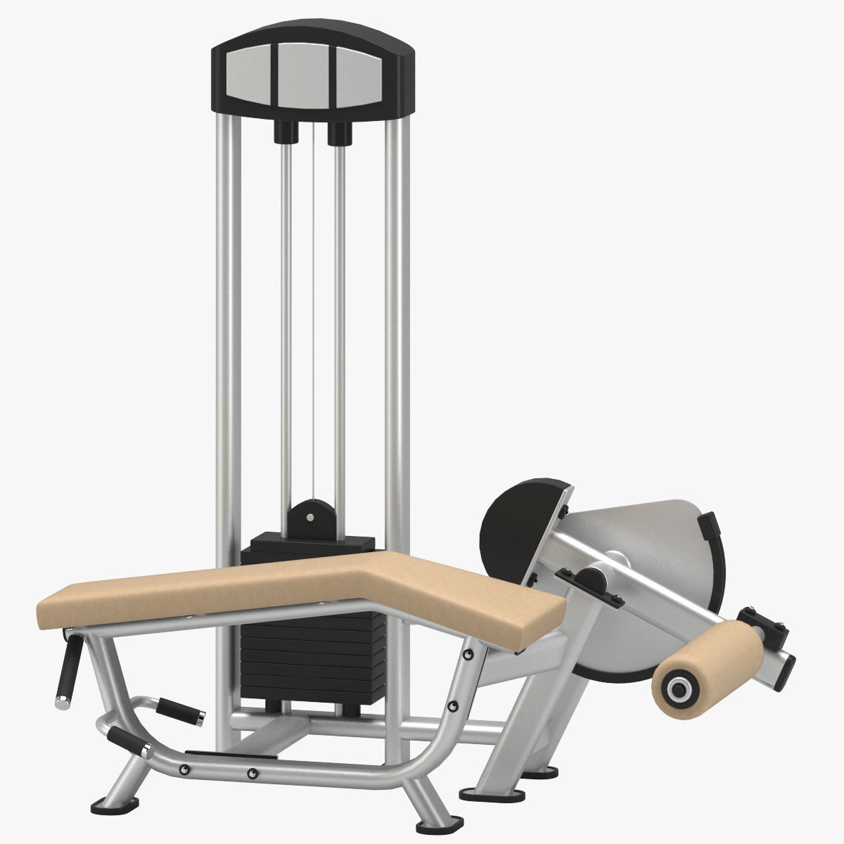 GYM Leg Curl 3D model_4