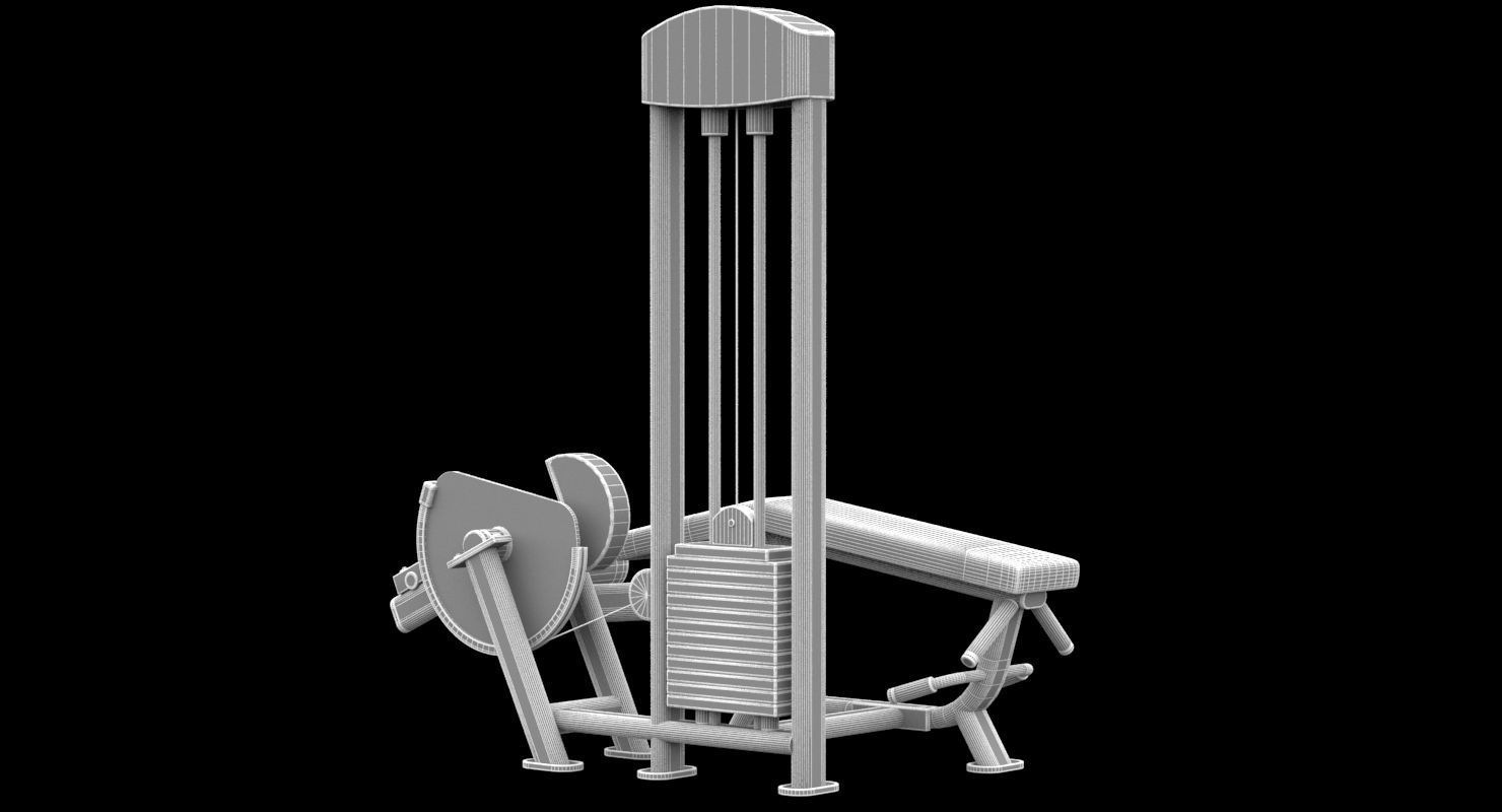 GYM Leg Curl 3D model_7