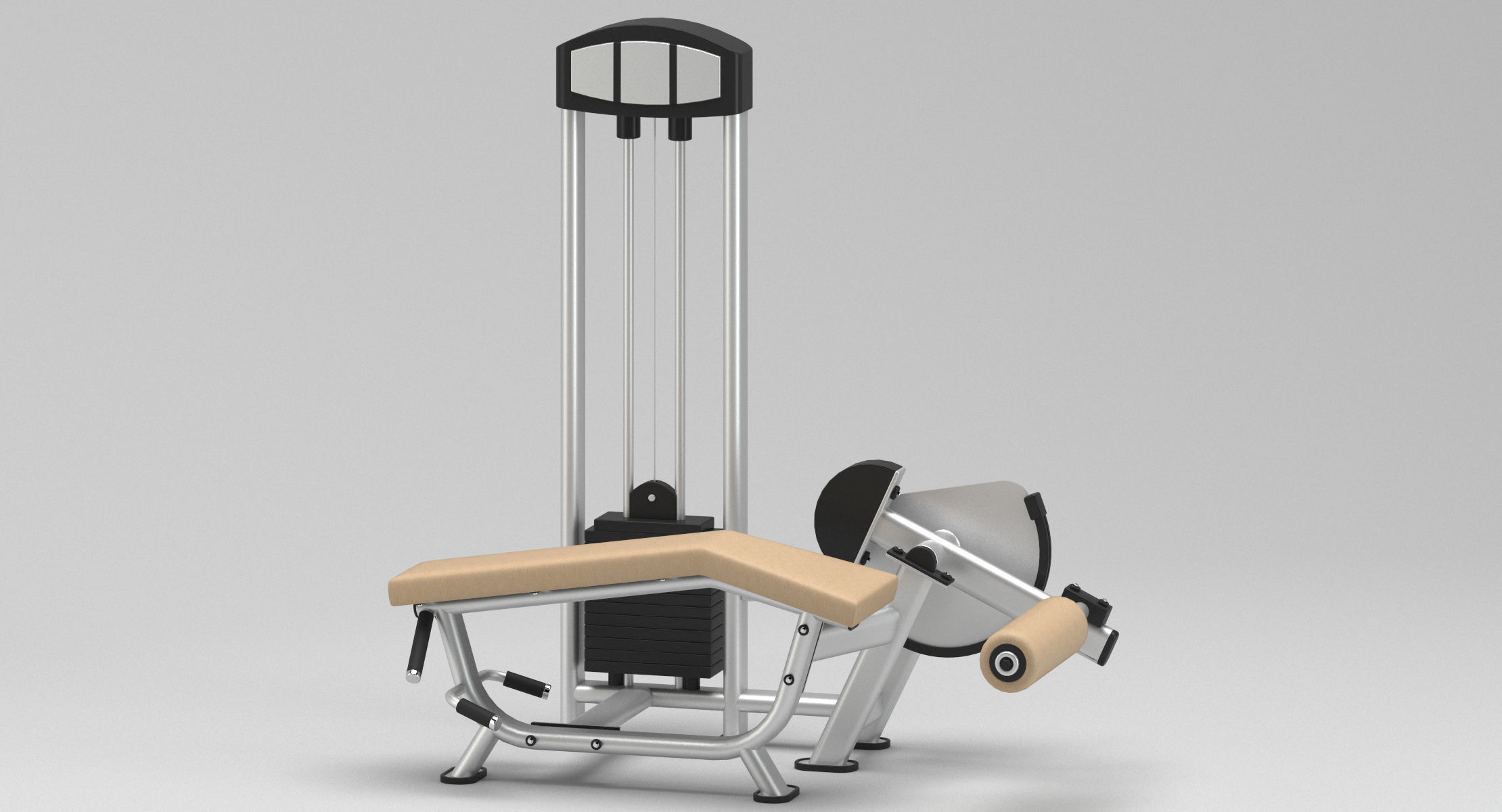 GYM Leg Curl 3D model_5