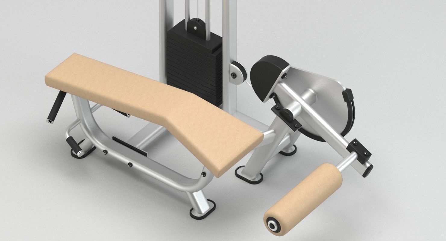 GYM Leg Curl 3D model_1