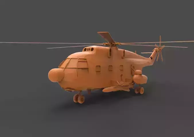 sa321 orange helicopter