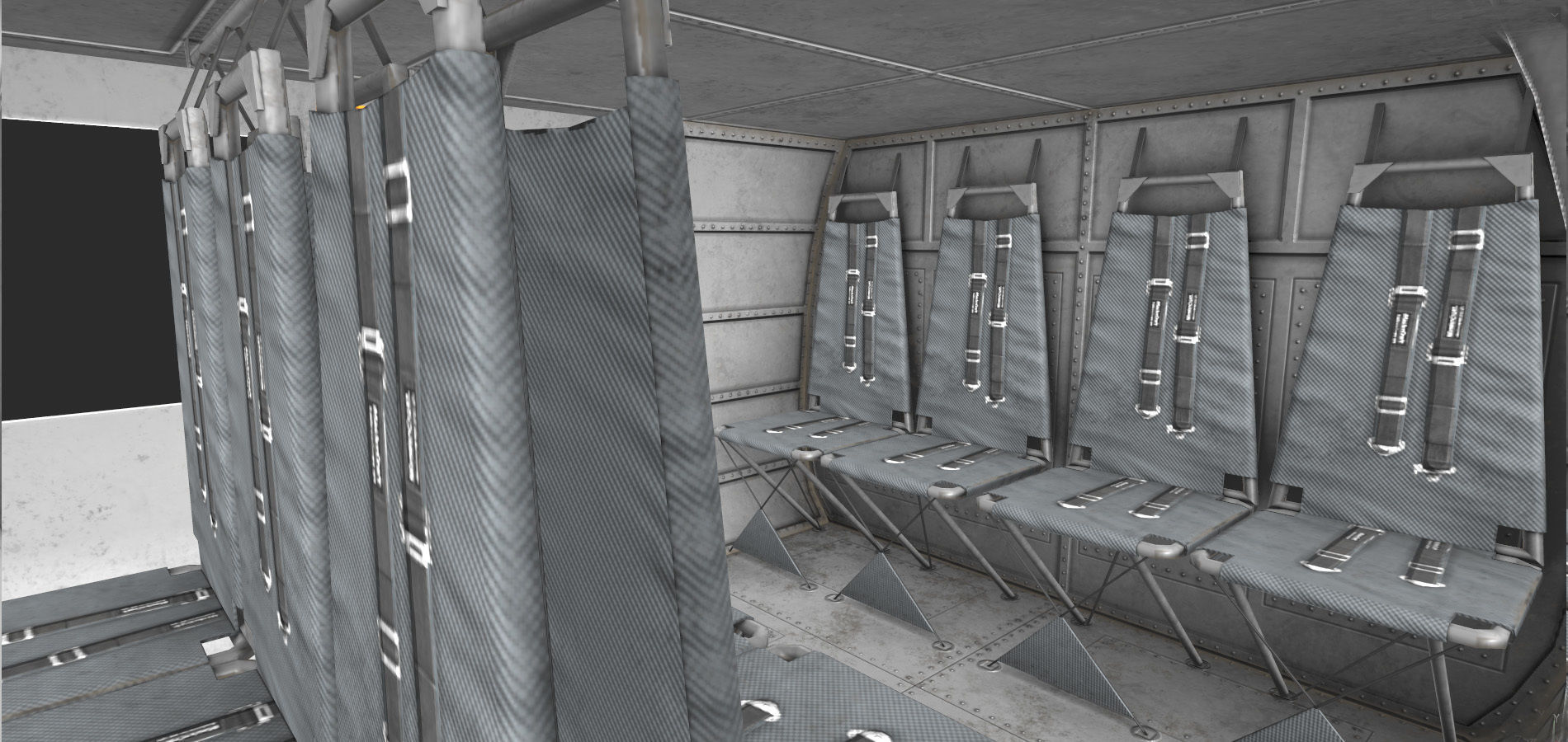 UH 60 black hawk helicopter Low-poly 3D model_18