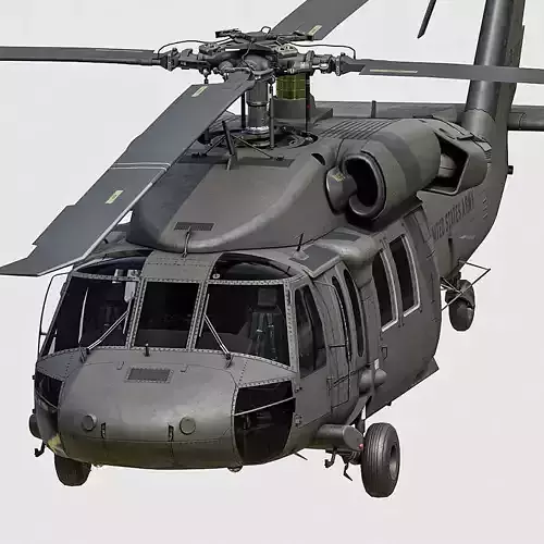 UH 60 black hawk helicopter Low-poly 3D model