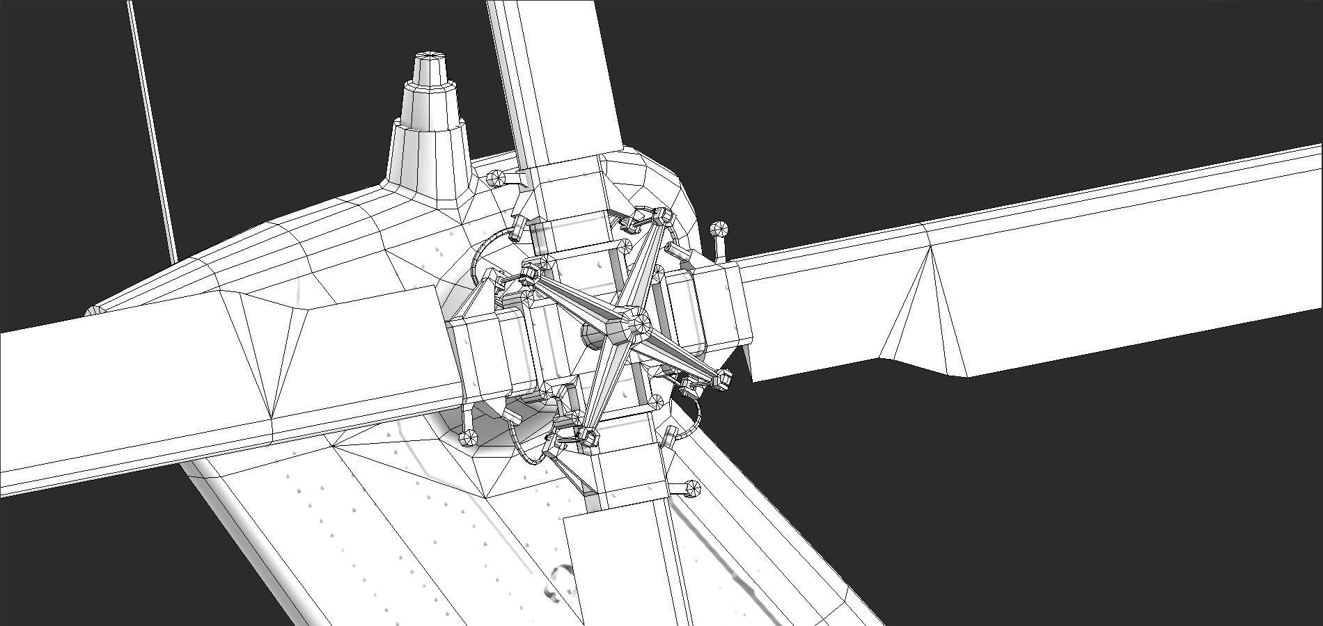 UH 60 black hawk helicopter Low-poly 3D model_26