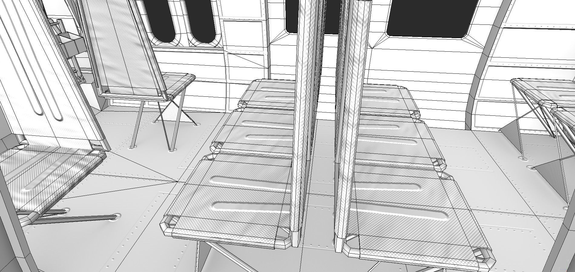 UH 60 black hawk helicopter Low-poly 3D model_30