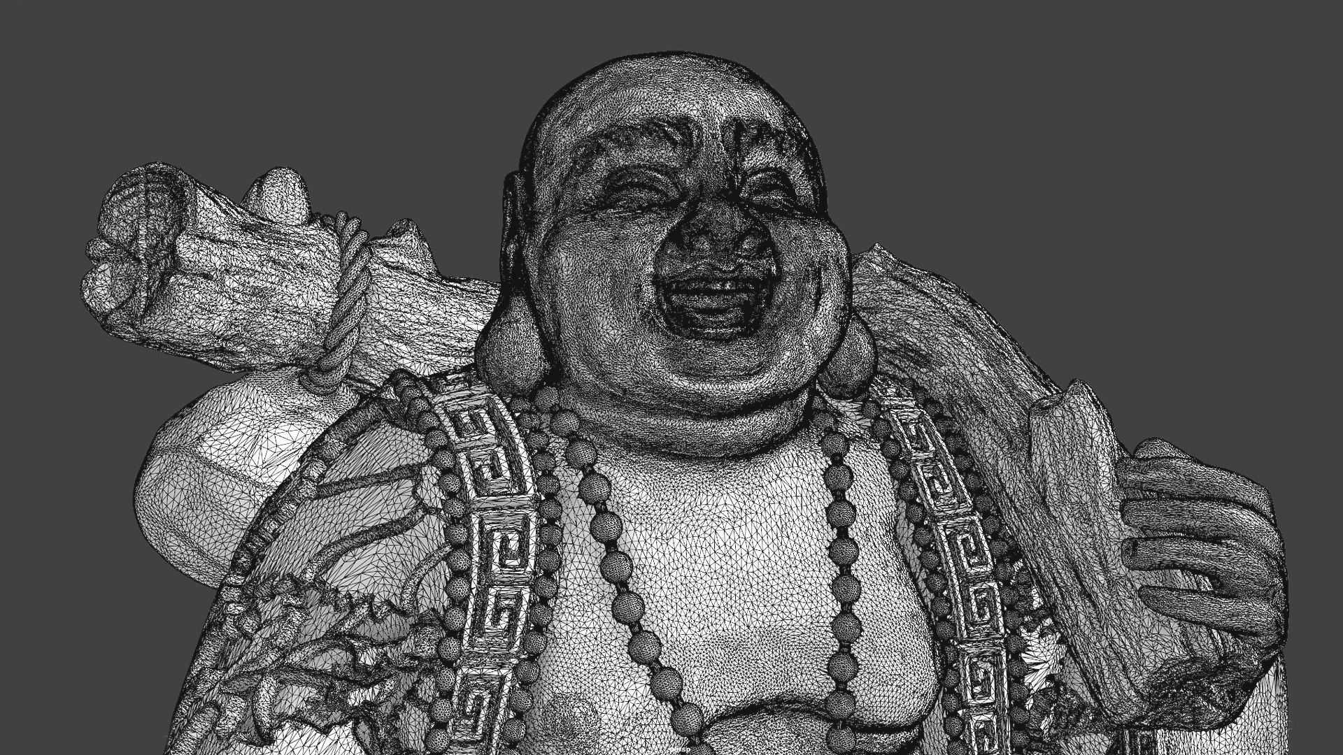 Laughing Buddha Chinese God 3D print model_18