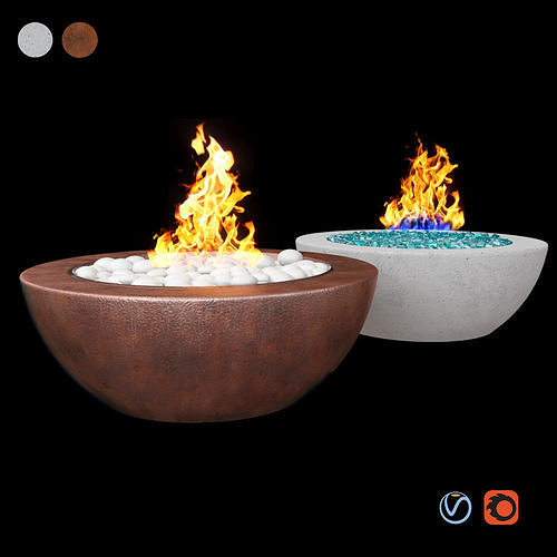 Fire Pit Concrete Free 3D model