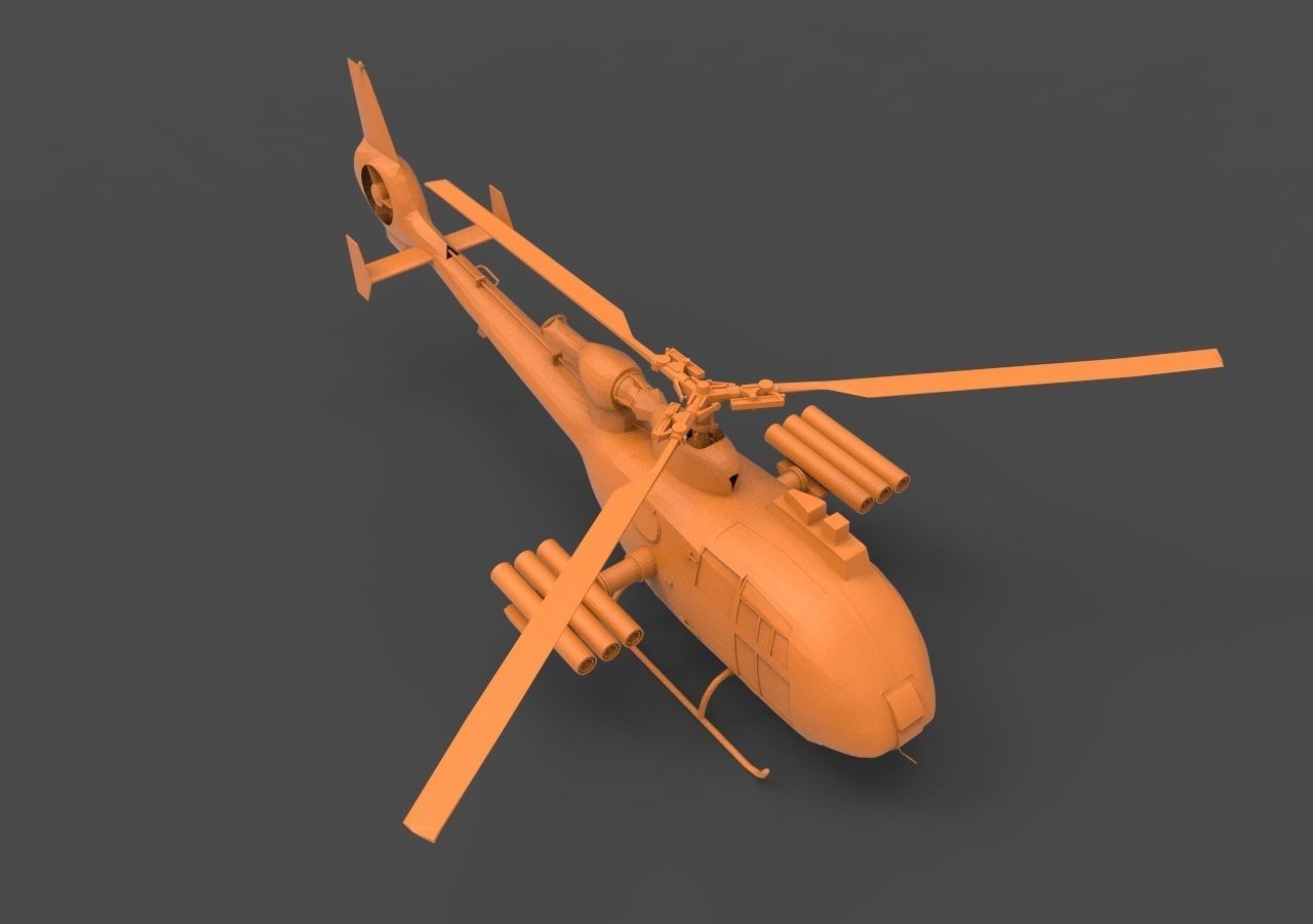 SA 342 3D print model_7