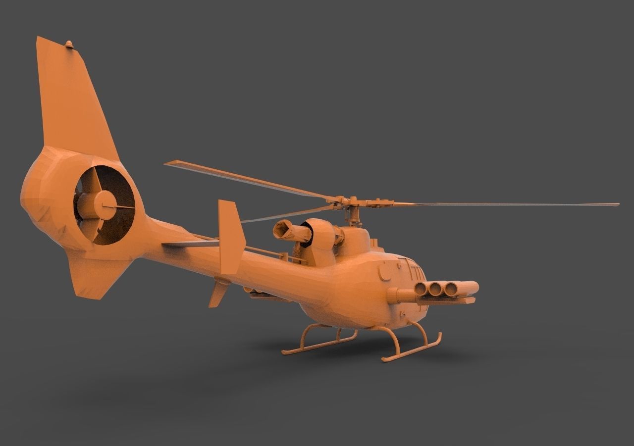 SA 342 3D print model_4