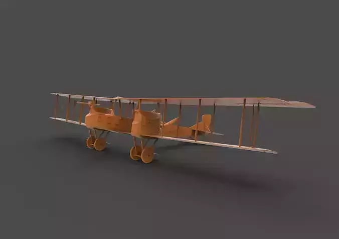 C - 22 orange biplane 3D print model