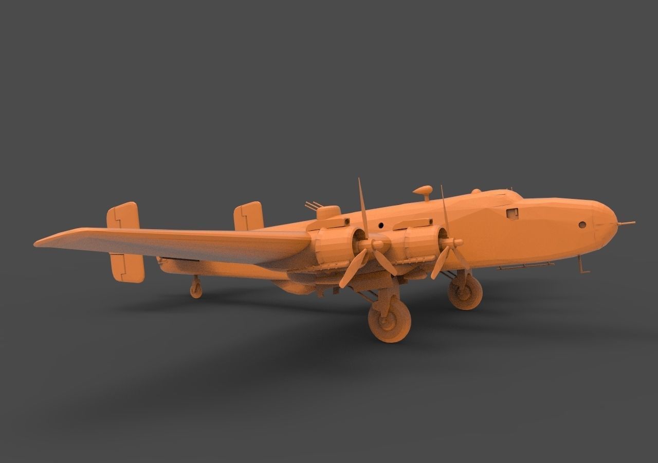 Handley Page Halifax 3D print model_2