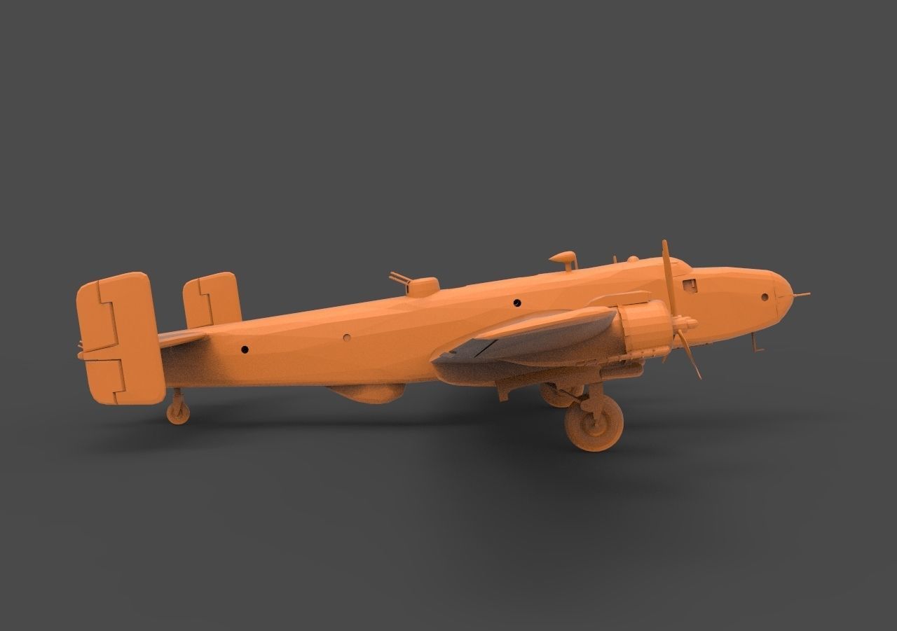 Handley Page Halifax 3D print model_3