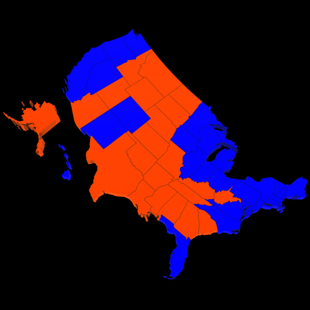 United States of America Map 3D model_4