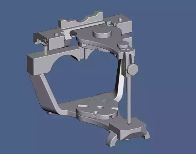 Denar type dental articulator in STL 3D print model