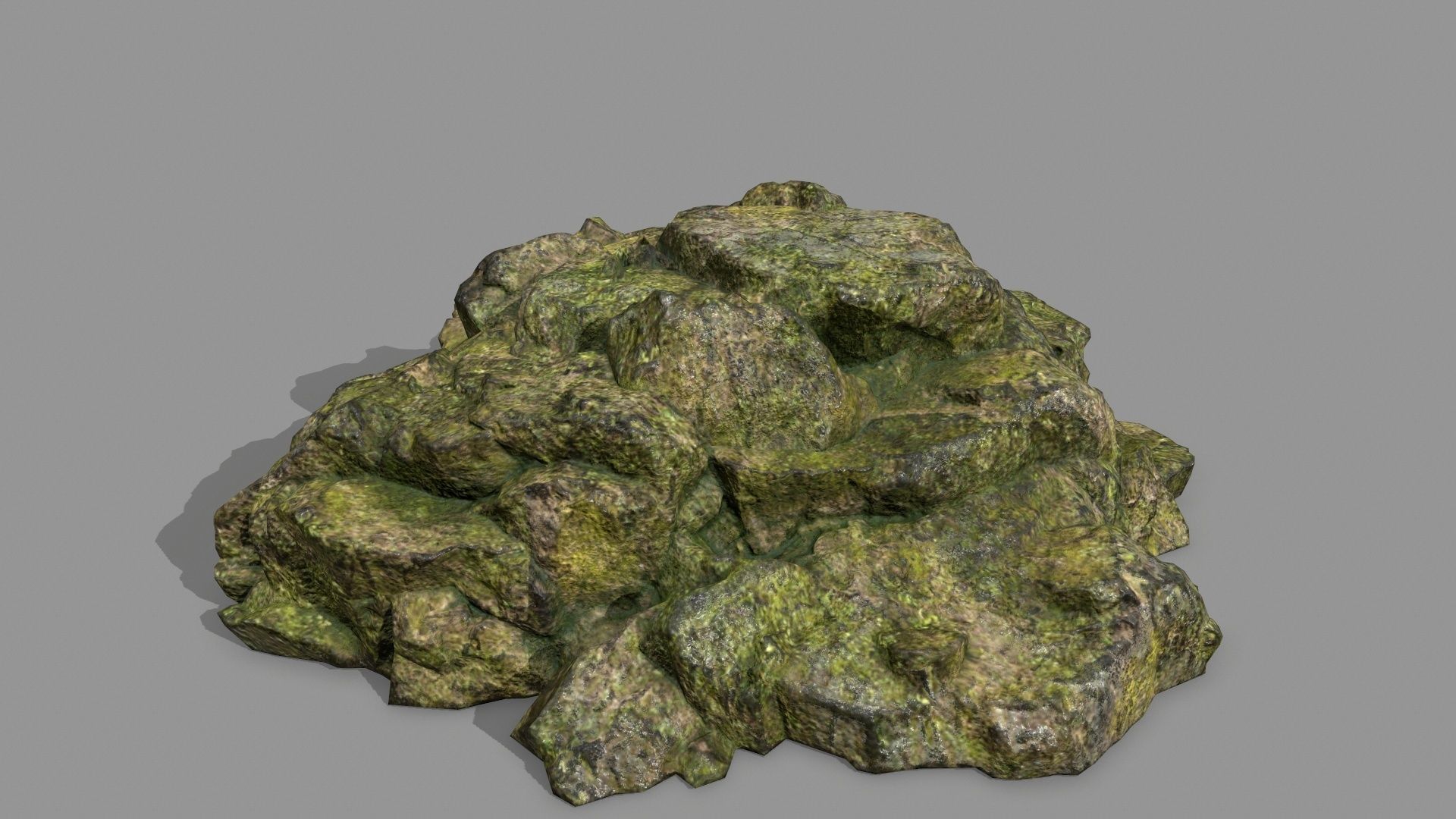 Rock Set mountain of rocks Low-poly 3D model_5