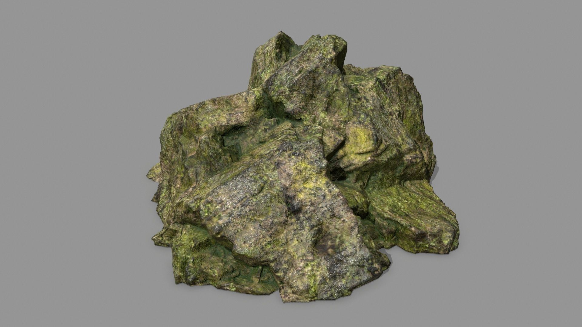 Rock Set mountain of rocks Low-poly 3D model_9