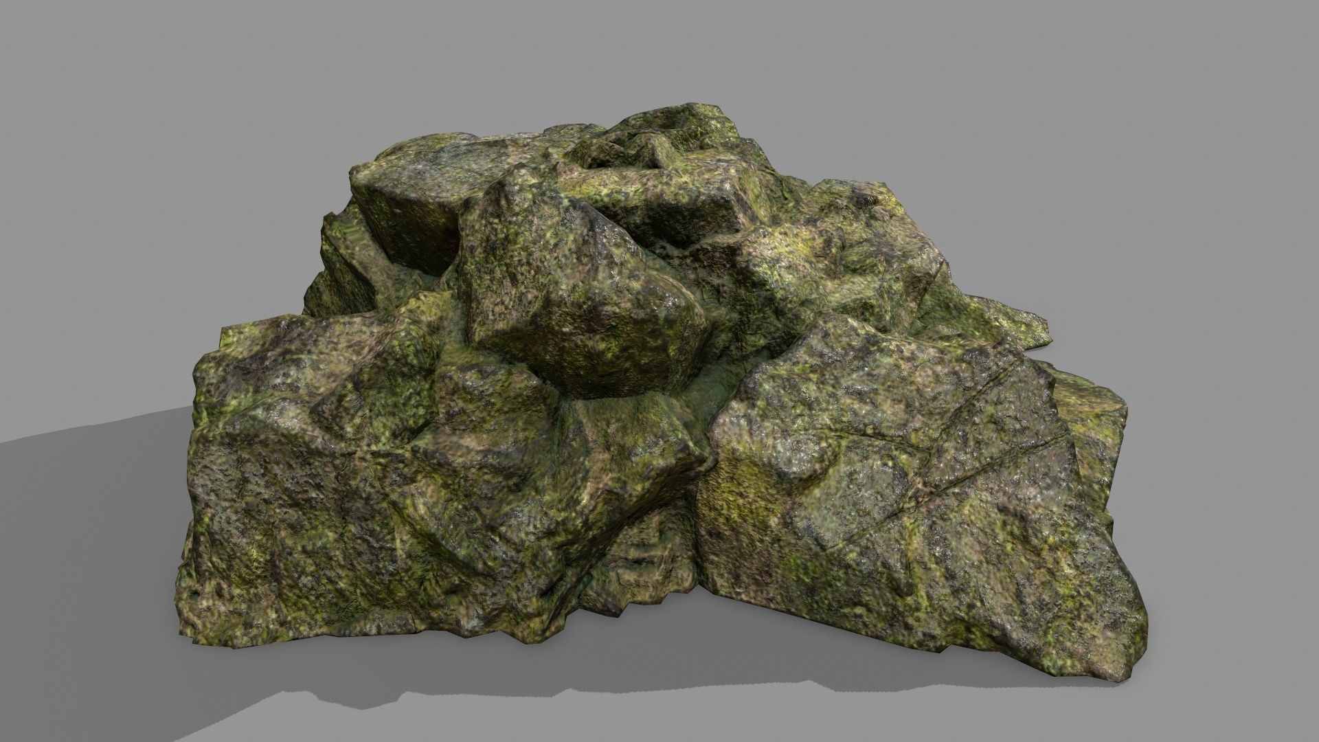 Rock Set mountain of rocks Low-poly 3D model_6