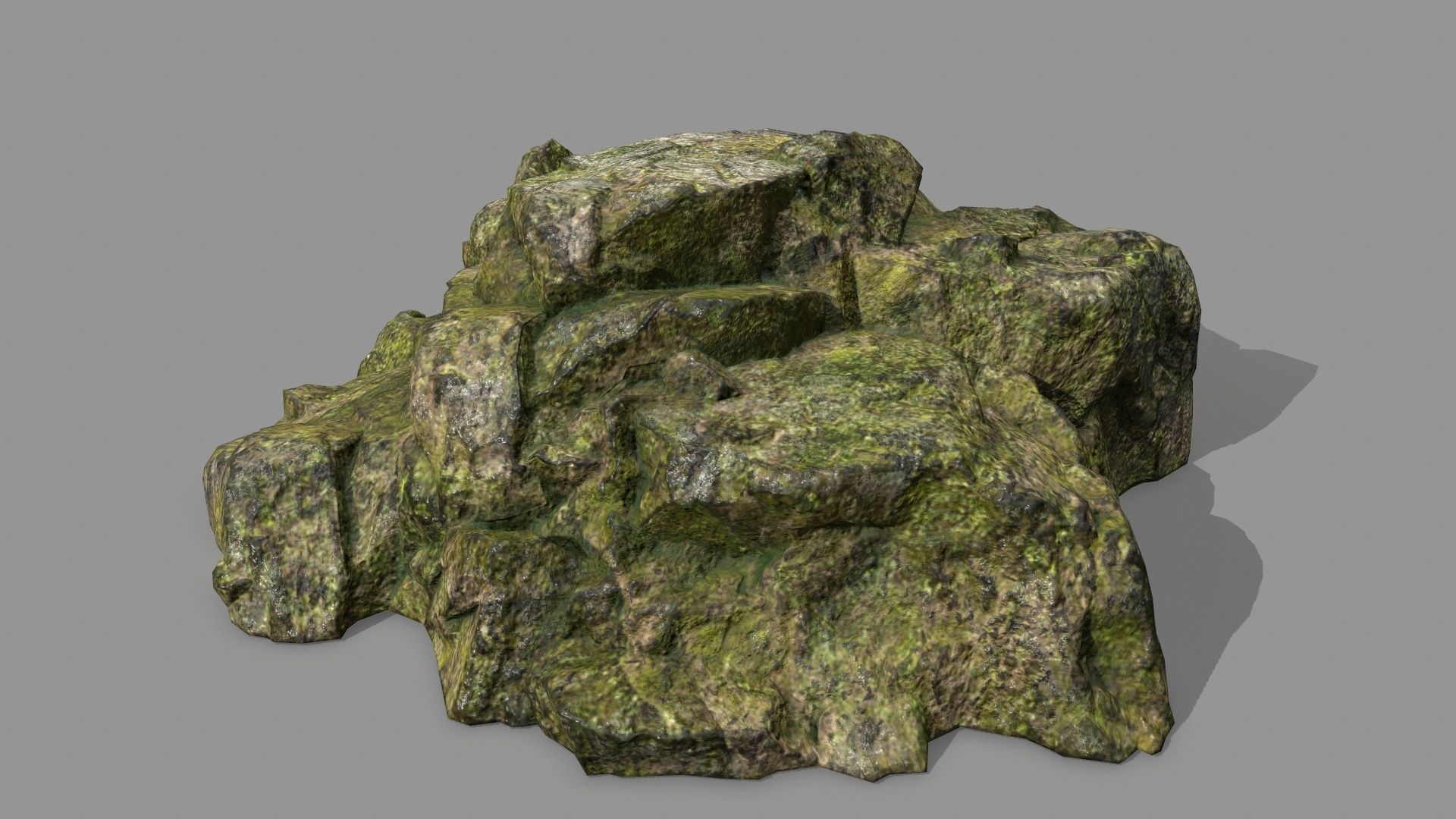 Rock Set mountain of rocks Low-poly 3D model_3
