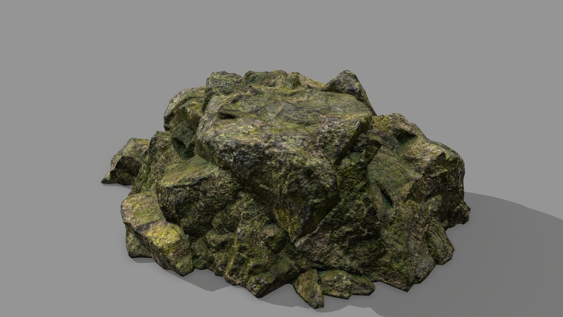 Rock Set mountain of rocks Low-poly 3D model_7