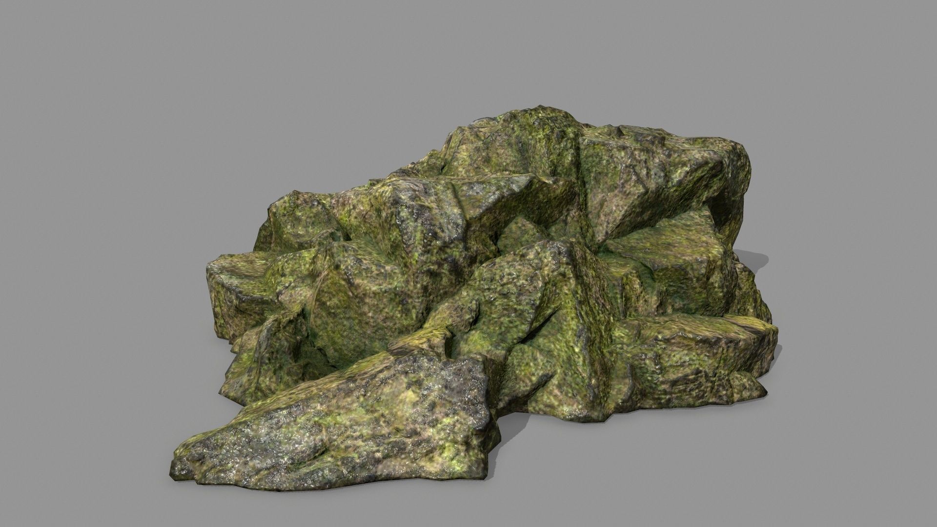 Rock Set mountain of rocks Low-poly 3D model_8