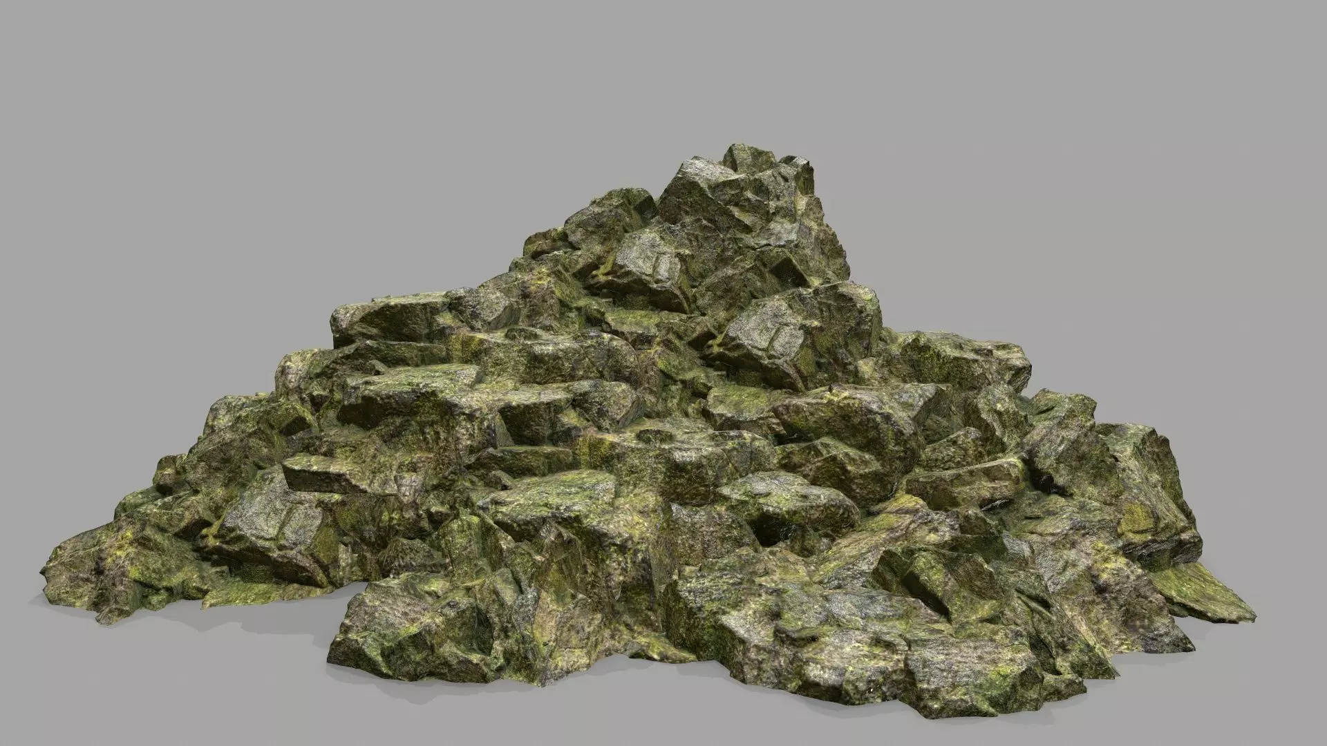 Rock Set mountain of rocks Low-poly 3D model_0
