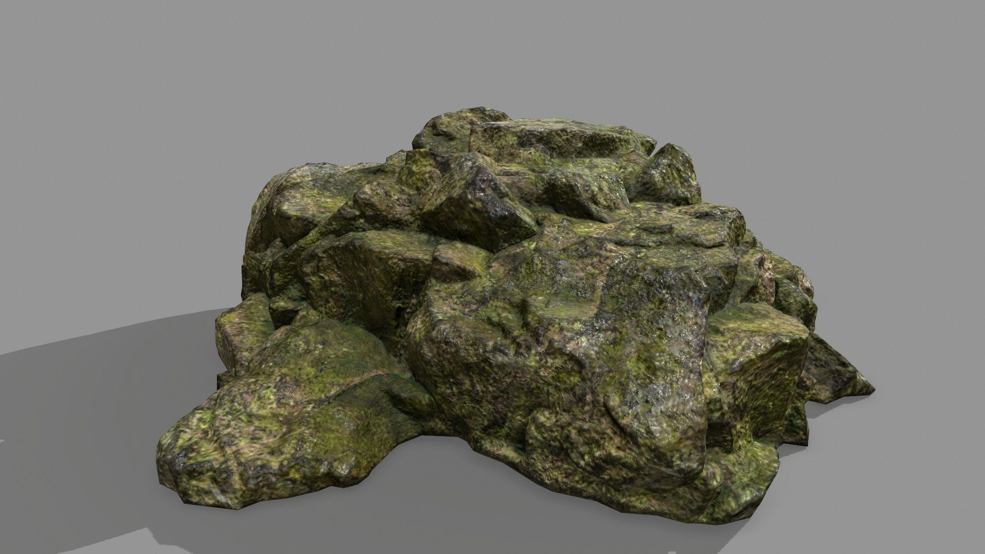 Rock Set mountain of rocks Low-poly 3D model_4