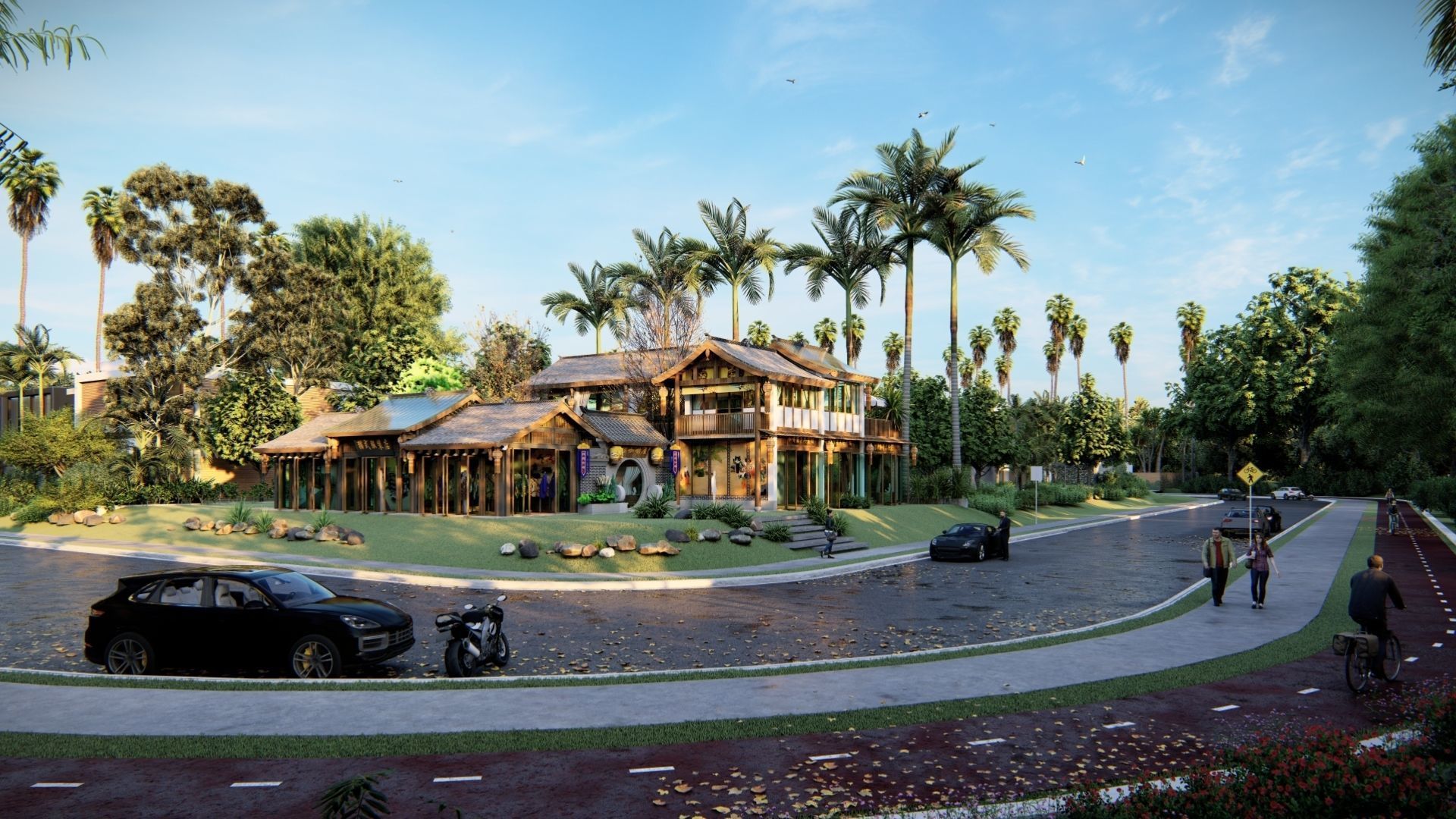 Sihe House with Chinese characteristics Low-poly 3D model_3