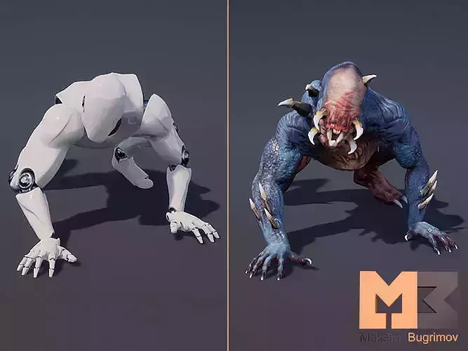 56 Animations For creatures UE4 3D model