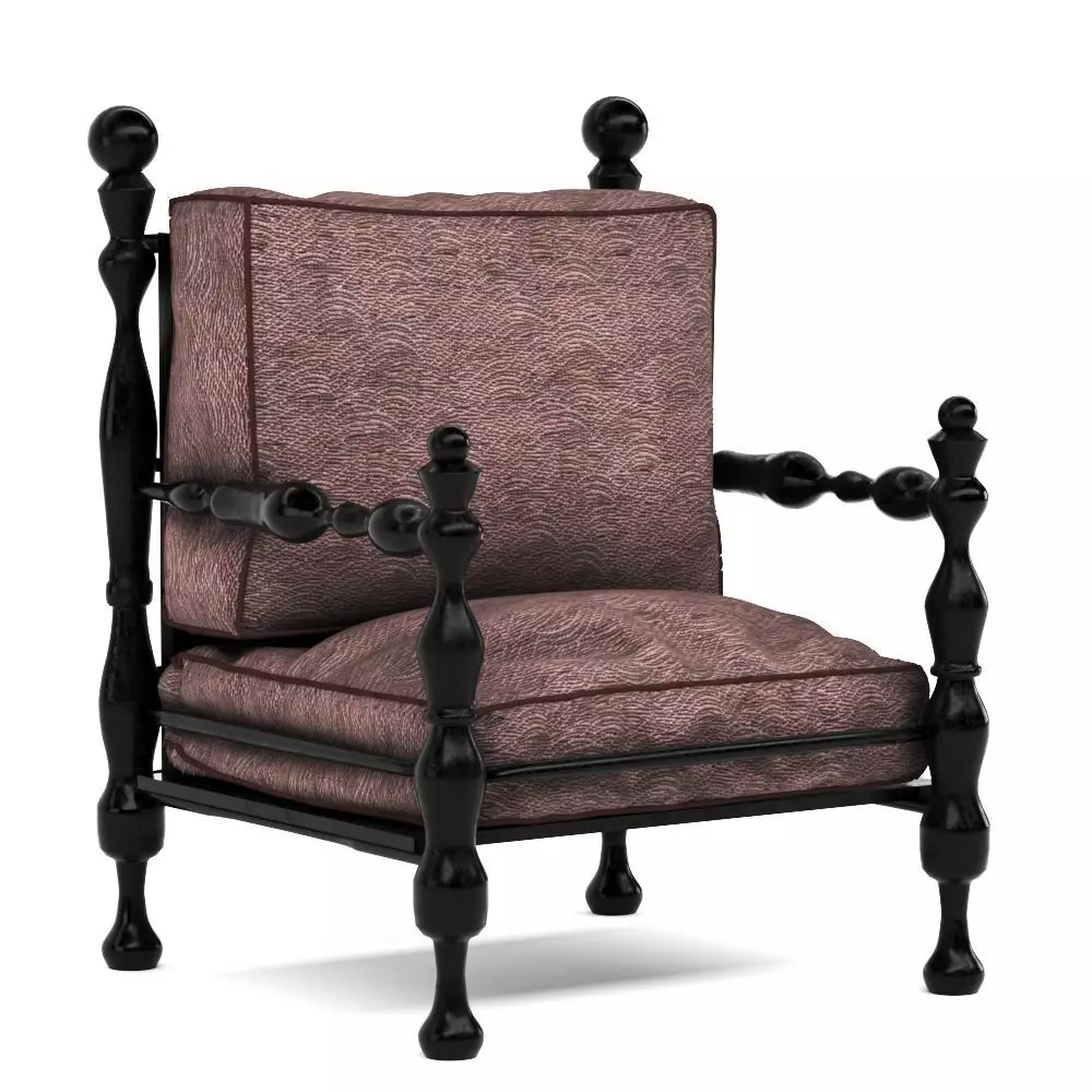 Chair with cushion and legs Free 3D model