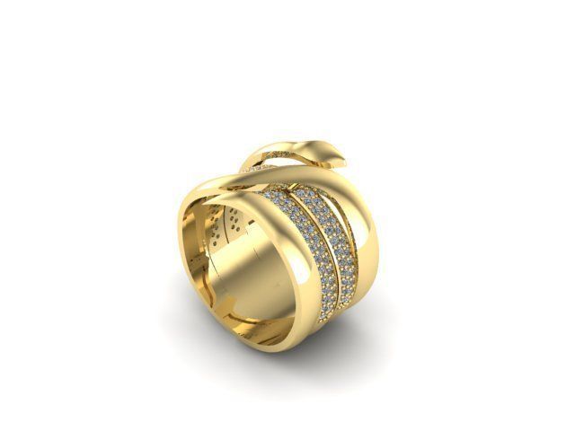 snake ring 3D print model_4