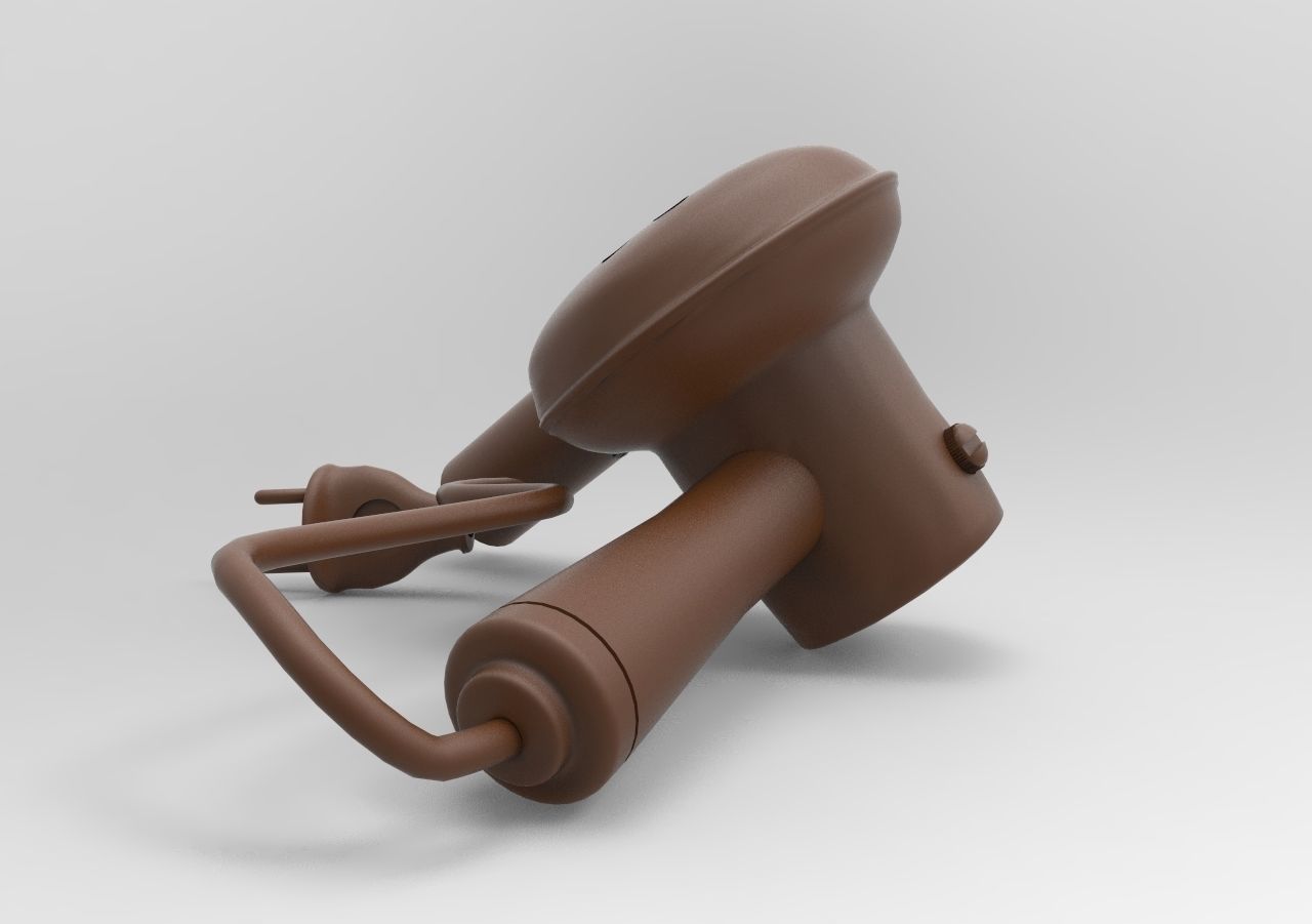 hair dryer mod2 3D print model_1