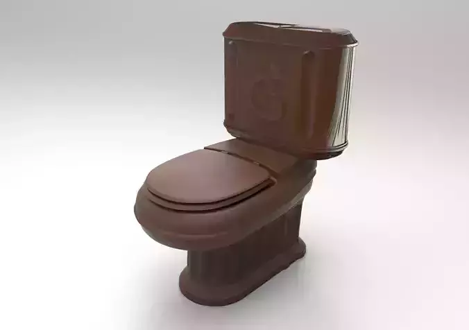 toilet with seat 3D print model