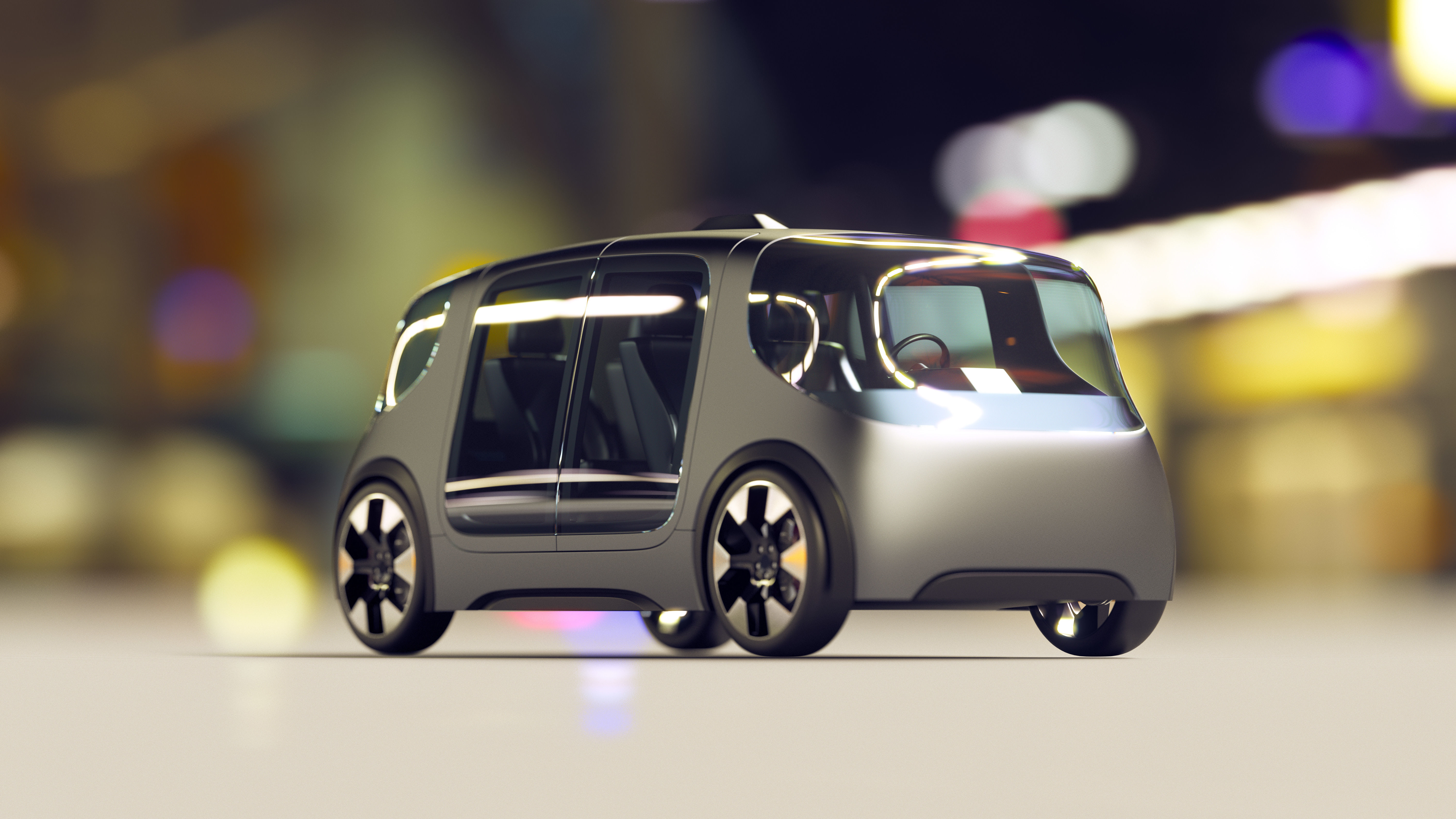 land rover jaguar Vector pod - electric car  3D model_1