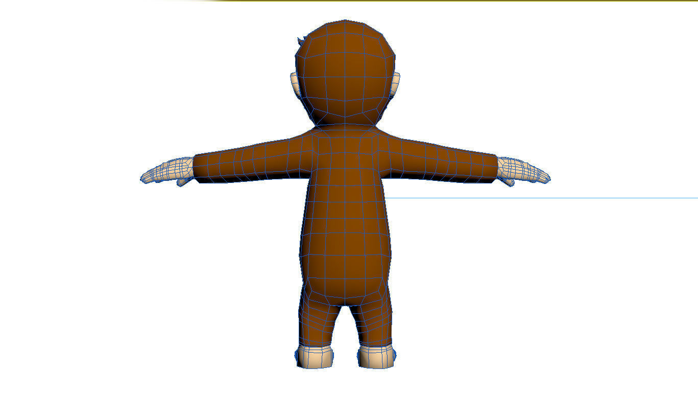 Cartoon Monkey Character  3D model Rigged 3D model_8