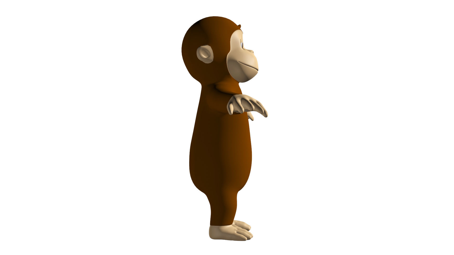 Cartoon Monkey Character  3D model Rigged 3D model_20