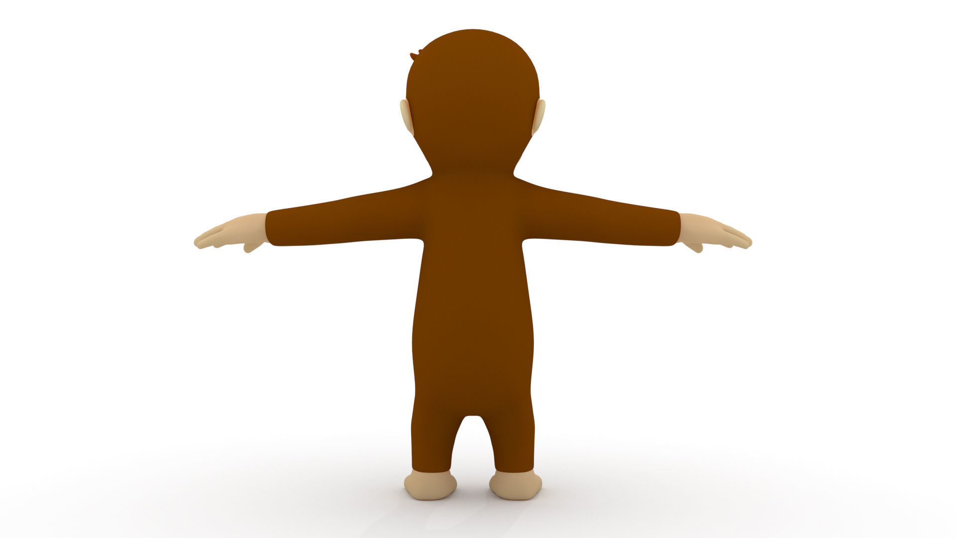 Cartoon Monkey Character  3D model Rigged 3D model_4