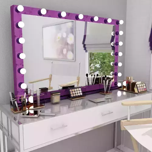 Velvet make up mirror and  set