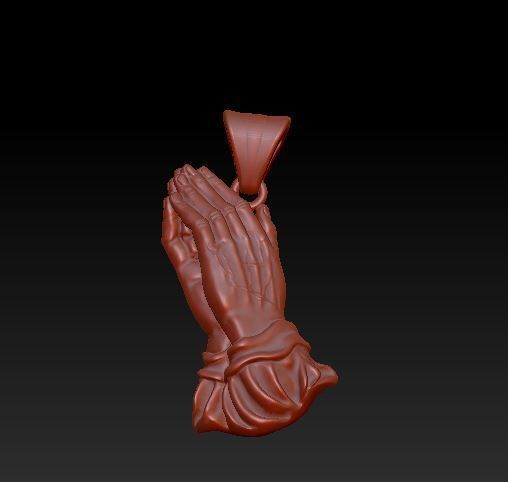 Praying Hands pendant 3D print model_4