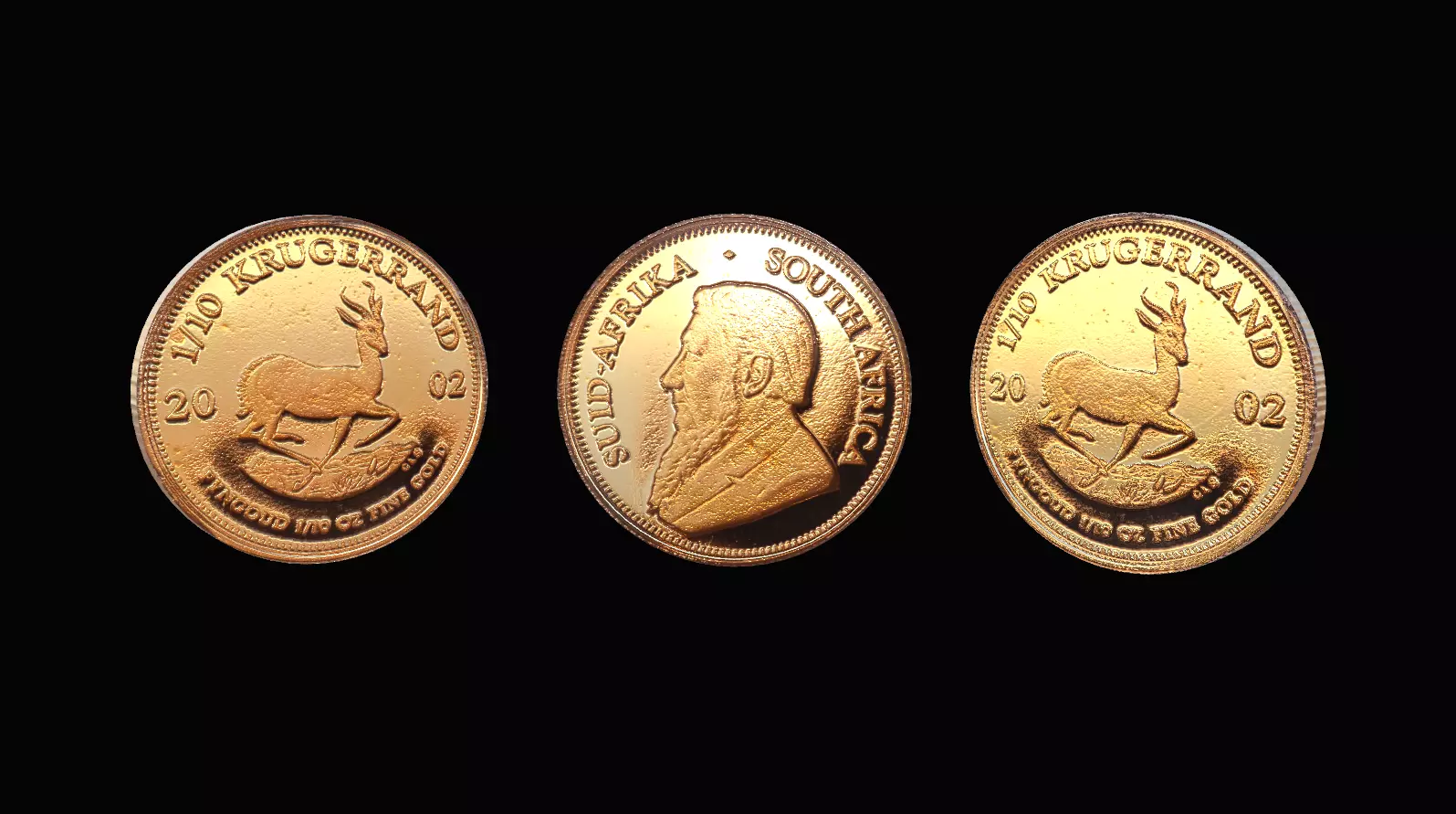 Coin - Krugerrand Low-poly 3D model