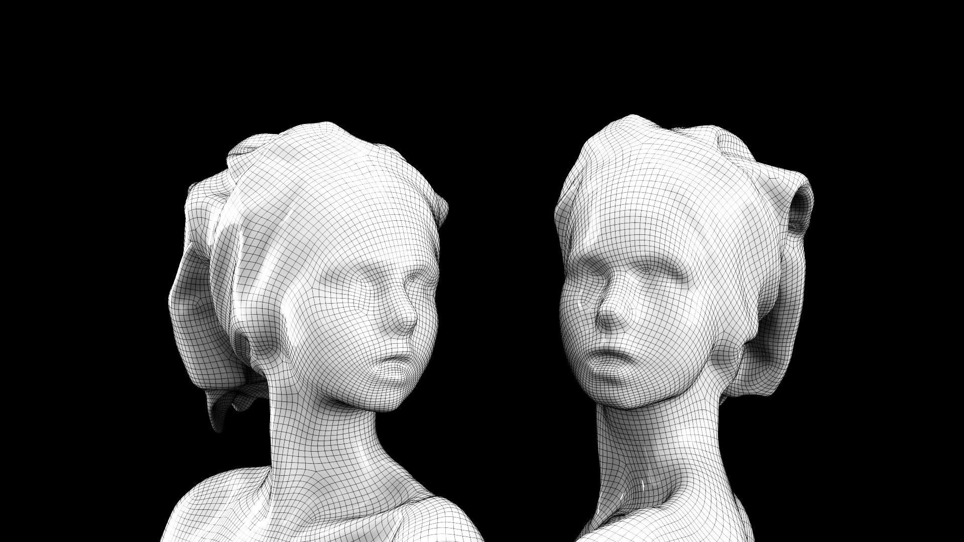 Couple with bath towels 07 Low-poly 3D model_19