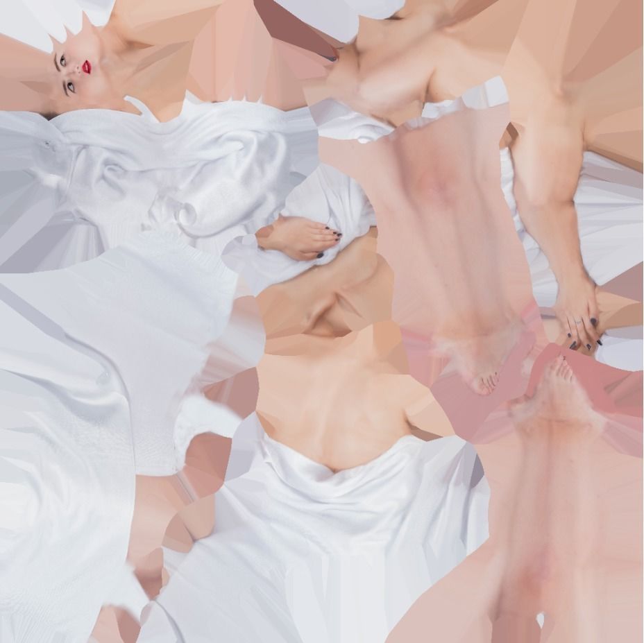 Couple with bath towels 07 Low-poly 3D model_22