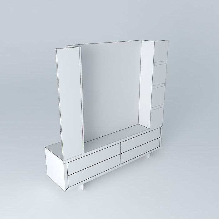 TV Unit 3D model_4